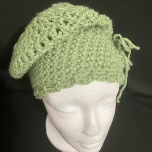 Soft Green Crochet Beanie Hat - Style Your Way - Hand-Made